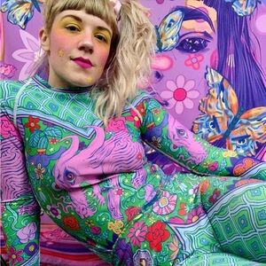 Flower Dragon Top by Beautiful Genius